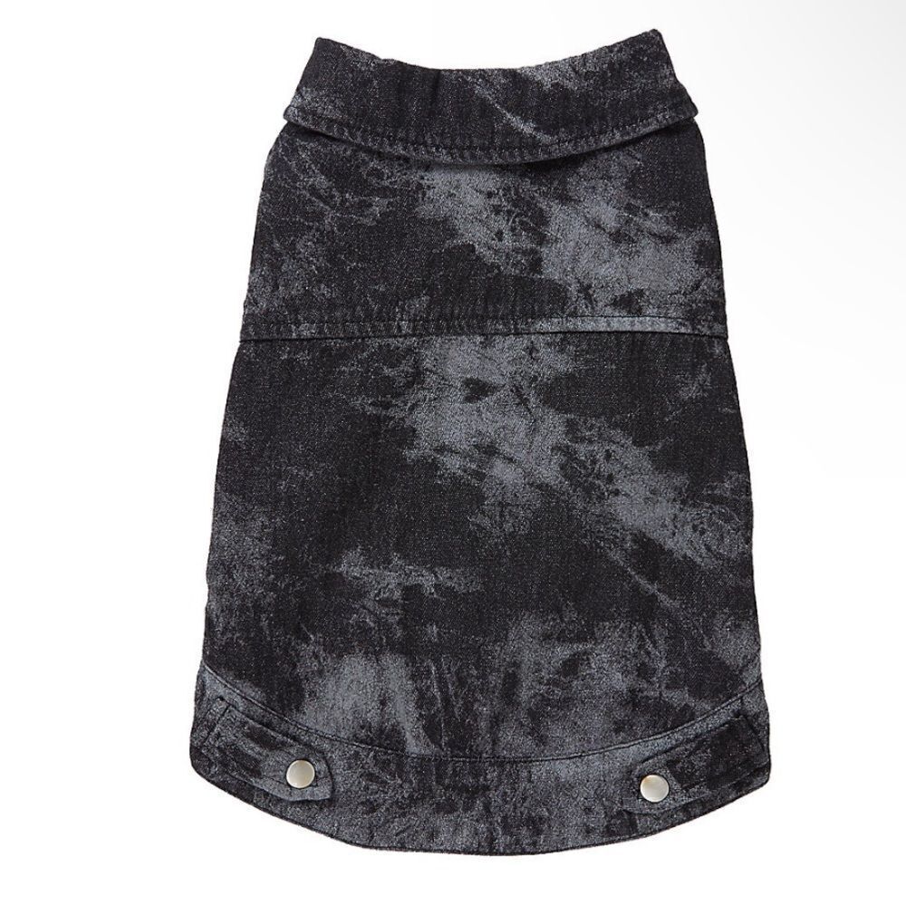 Top Paw Black Tie Dye Denim Dog Jacket. Size Medium. NWT - Picture 2 of 8